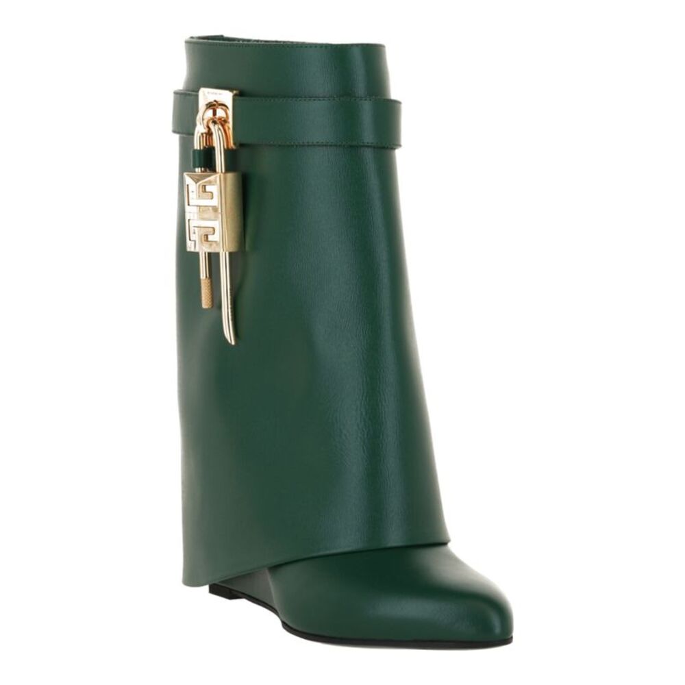 Givenchy Shark Lock Ankle Boots Green Womens - Picture 2 of 6